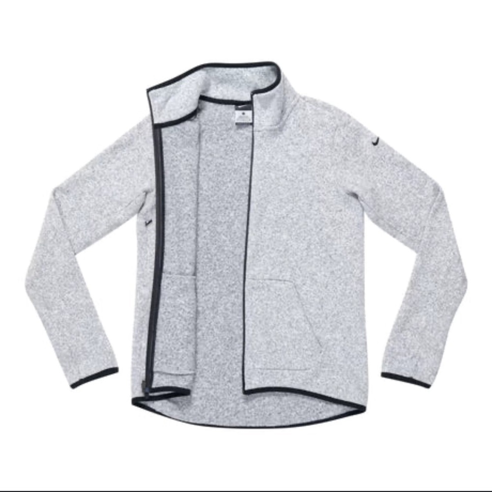 Nike Fleece Full Zip Therma-Fit Womens Gray Running Jacket 806983 Medium - Picture 2 of 10
